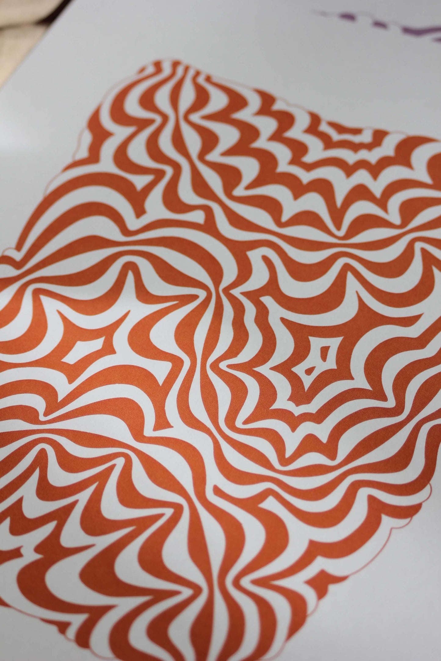 NMR Nicola Marie Rough Art Print Orange Art Poster Minimal Groovy